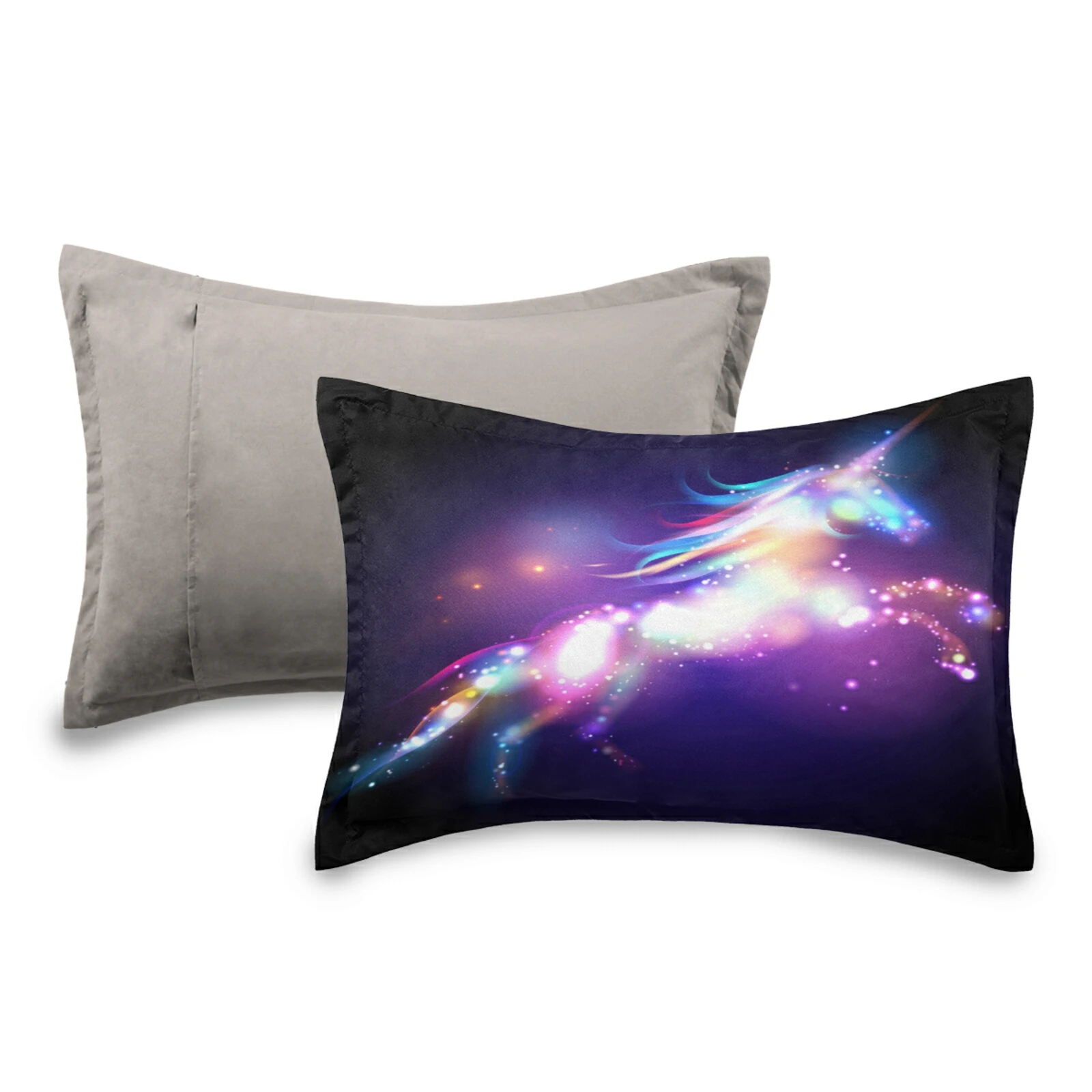 Детский комплект постельного белья с рисунком единорога пододеяльник простыня