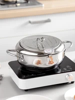 household tempura deep frying pan kitchen stainless steel small oil pan induction cooker applicable to gas stove