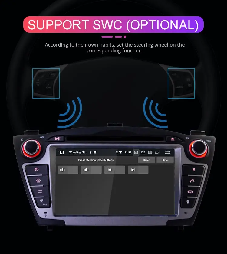 Besina Android 9,0 Автомобильный DVD плеер для hyundai Tucson/IX35 2011 2012 2013 gps 2Din автомобиль радио стерео Мультимедиа Autoaudio WI-FI RDS
