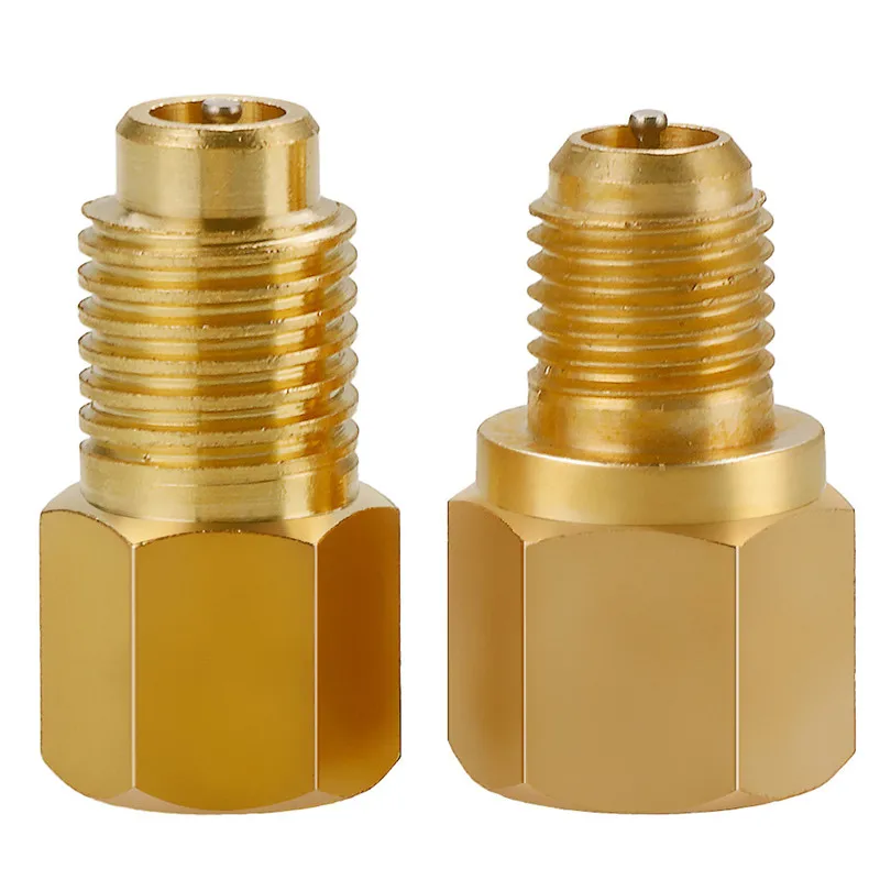 2Pcs R12 R22 to R134a Adapters Refrigerant Pump Port Connection 1/4&quot Flare Female 1/2&quot ACME Male Refrigeration | Автомобили и