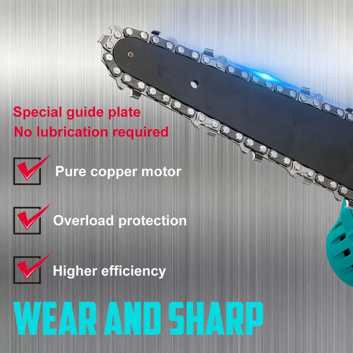 

1200W Electric Chain Saw 6 inch Portable Electric Pruning Saw Electric Saws Woodworking Mini Electric Chainsaw 98/68V Battery