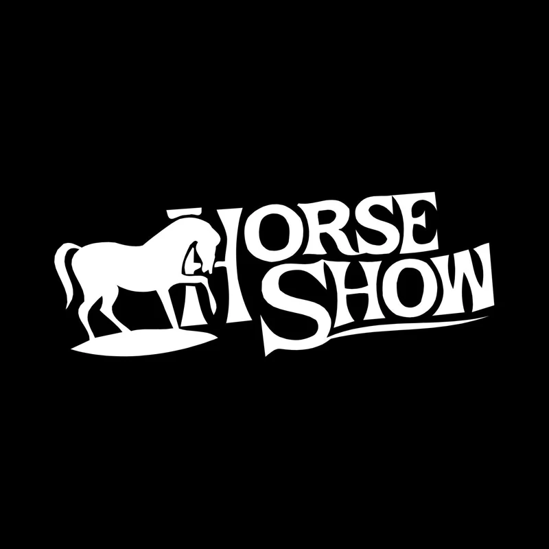 

Hot Horse Show Car Stickers and Decals Funny Rear Windshield Trunk Car Decorative KK18*8cm Vinyl