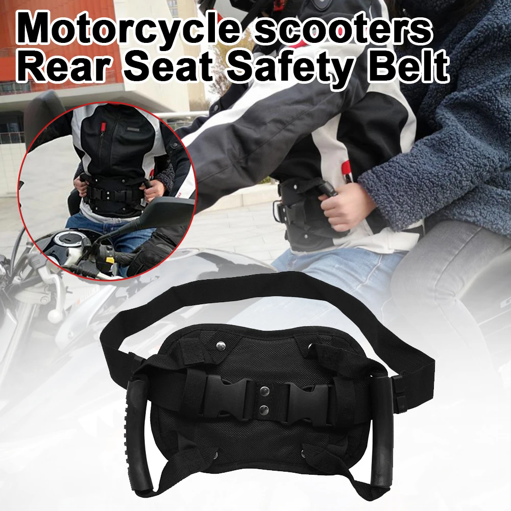 

Motorcycle Safety Belt Rear Seat Passenger Grip Grab Handle Non-slip Strap with Handle Moto Dirt Bike Accessories Cover for Kids