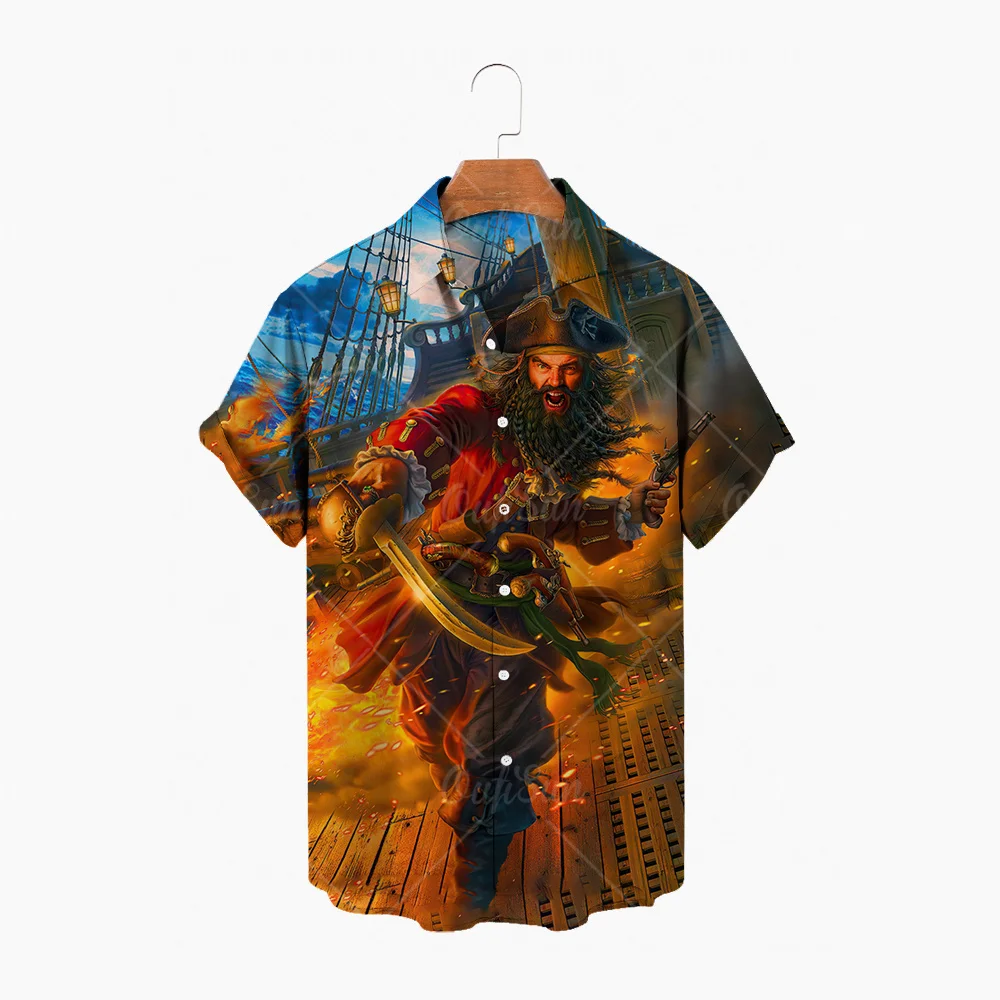

2022 New Hawaiian Shirts, 3D Men's Shirts, Single Button Shirts, Street Style, Vacation, Beach Shirts,