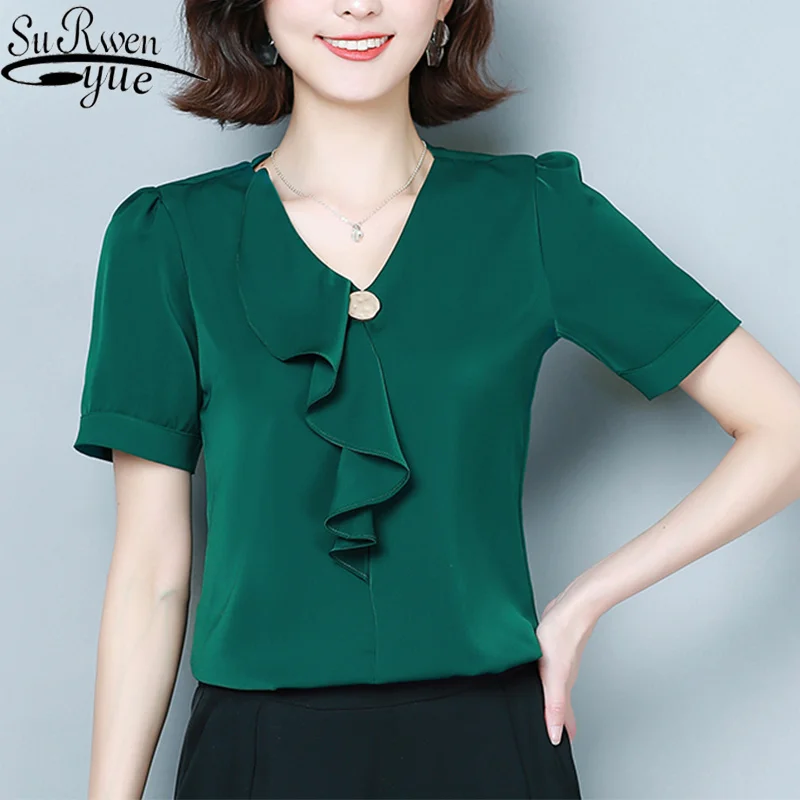 Blusas mujer de moda 2019 женские Топы Блузка женская шифоновая блузка рубашка с кружевом