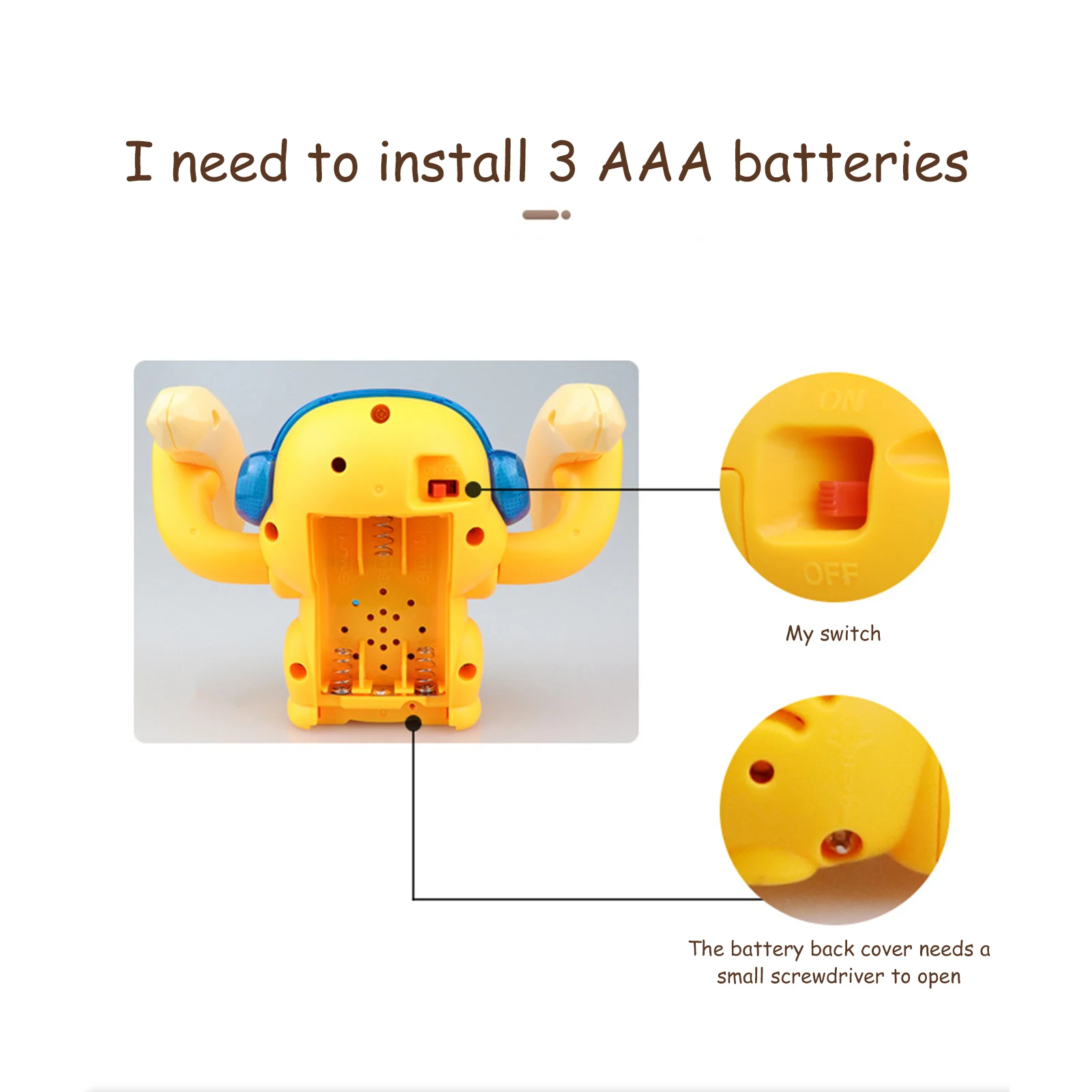 

Monkey Electric Tumbling Lighting Sound Control Induction Toys Tipping Bucket Monkey Makes Music Sound Induction For biological