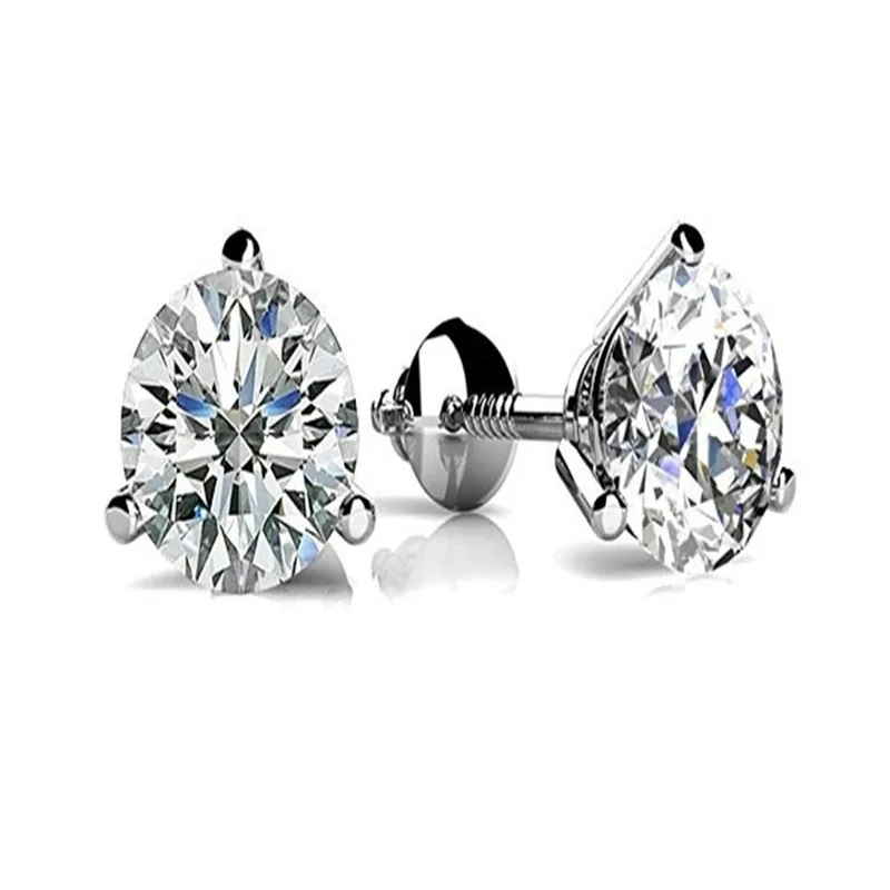 Blaike Роскошные ювелирные изделия из серебра 925 пробы с тремя зубцами Martini 1 карат