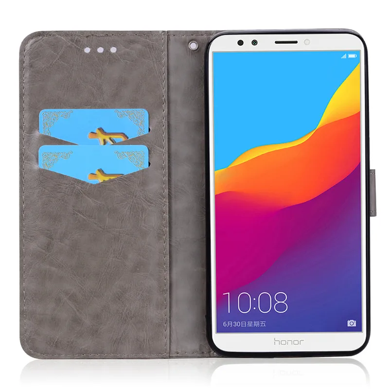 Huawei Honor 7C 5,7 AUM-L41 чехол с отделением для карт Кожаный флип-чехол для Honor 7C Pro 5,99 LND-L29 флип-чехол