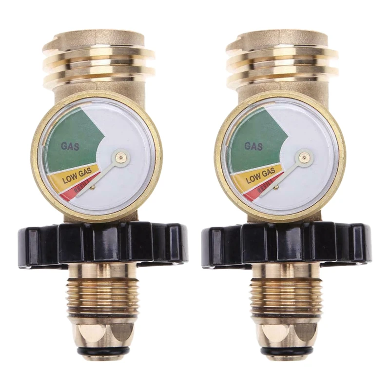 2 шт. пропан бак латунный адаптер с Давление измеритель измерительный датчик для