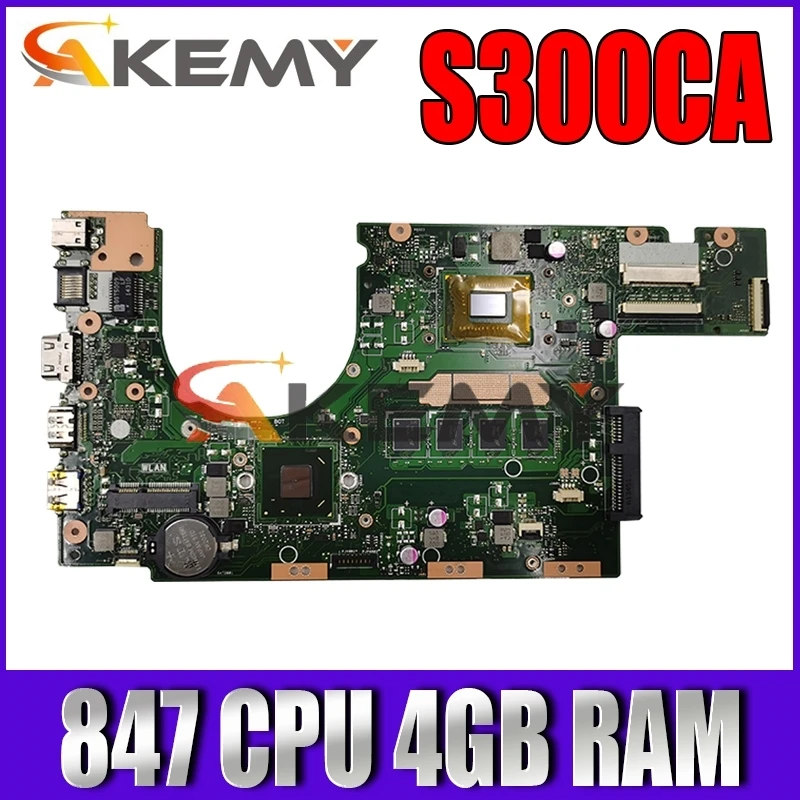 

Материнская плата Akemy S300CA для ноутбука ASUS S300C S300CA S300, 847 дюйма, 4 Гб ОЗУ