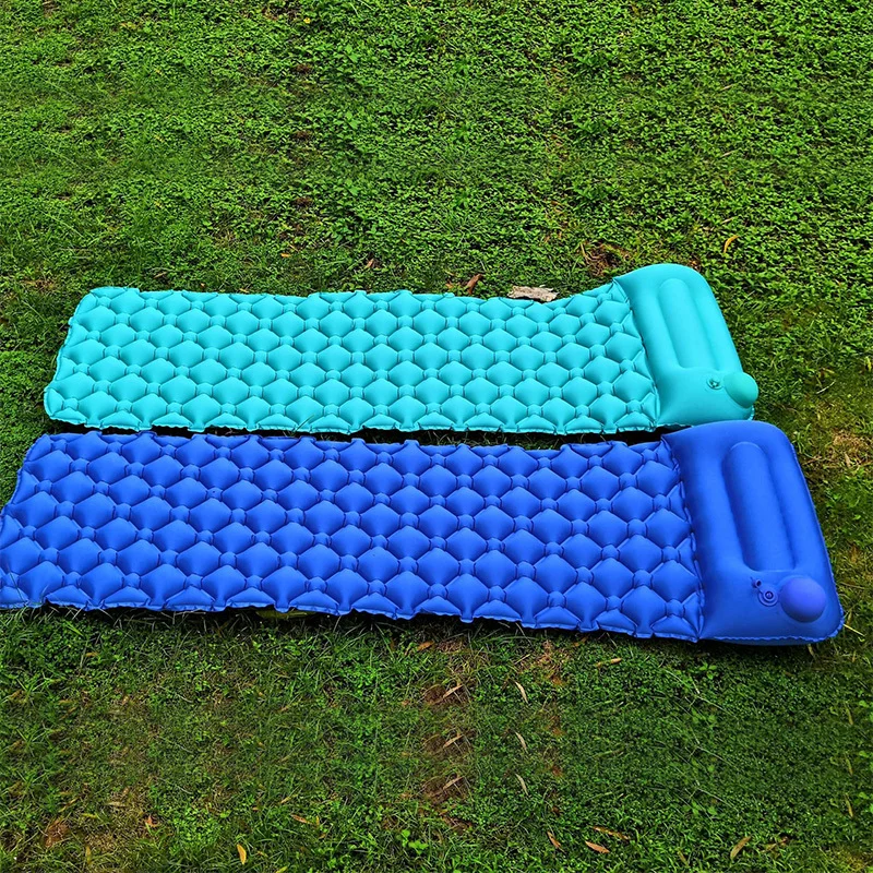 

Camping Sleeping Pad with Built-in Pump, Inflatable Camping Mat with Pillow, Ultralight Durable Sleeping Pad Outdoor Activities