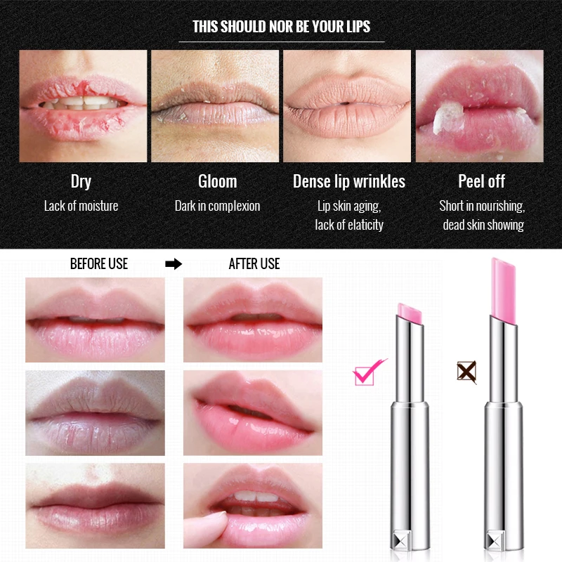 

OMY LADY discoloration Lip Balm Lipstick Beewax Moisturizing Nourishing Lip Plumper Lip Lines prevent the lips from chapping