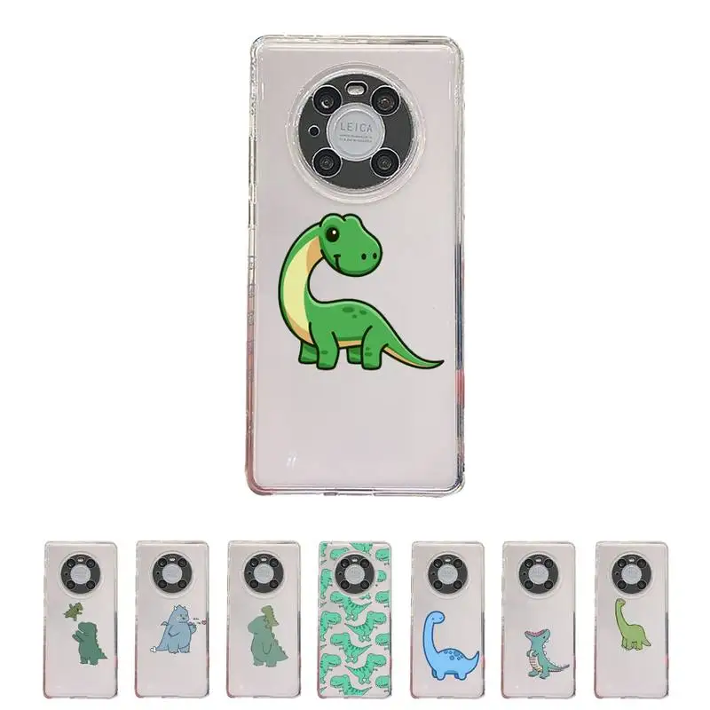 

cartoon dinosaur Phone Case Transparent For Huawei enjoy 20 10 9 8 7 S SE E C Z pro plus lite Soft TPU Clear Mobile bags