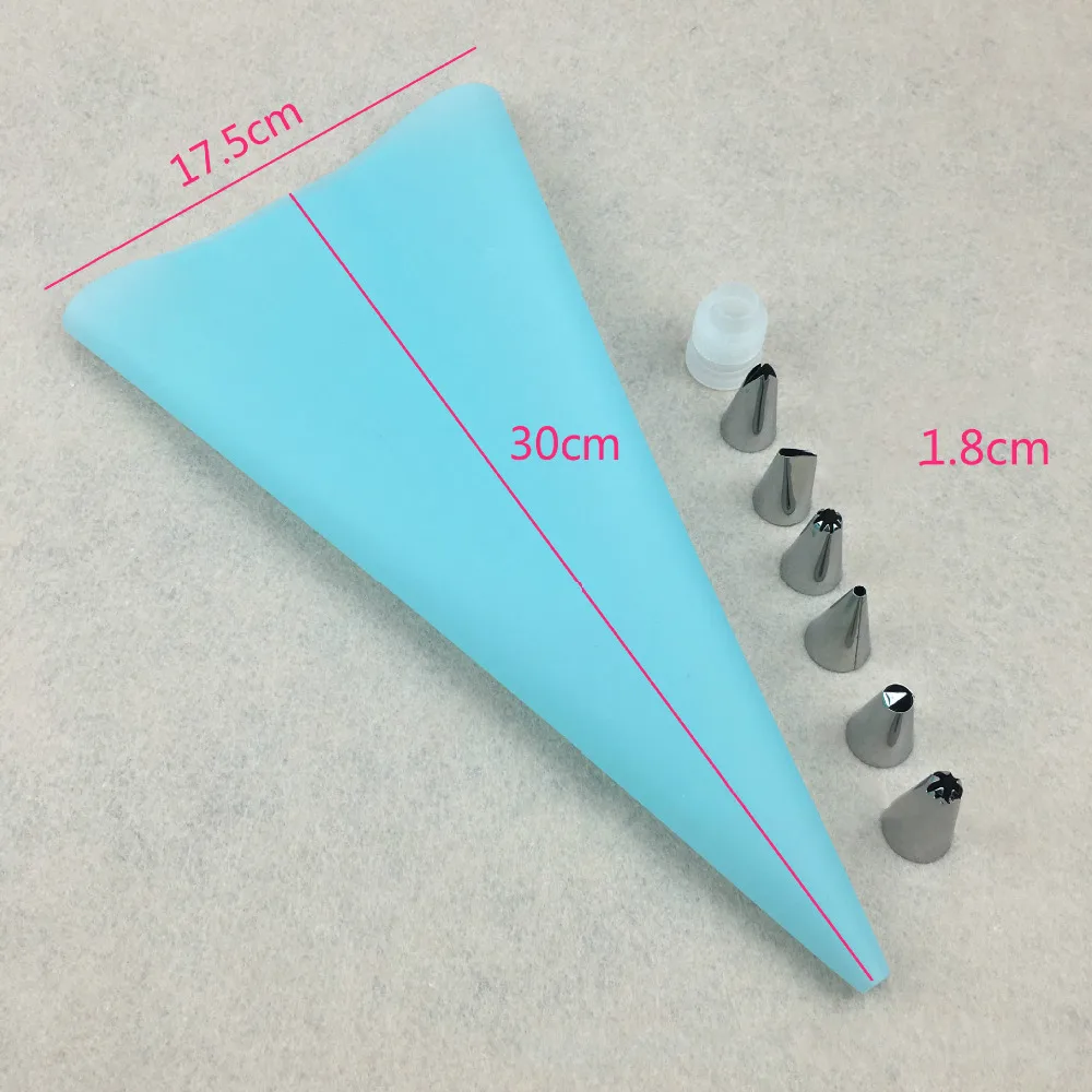 8 шт./компл. силиконовые кухонные аксессуары кондитерский мешок для глазирования