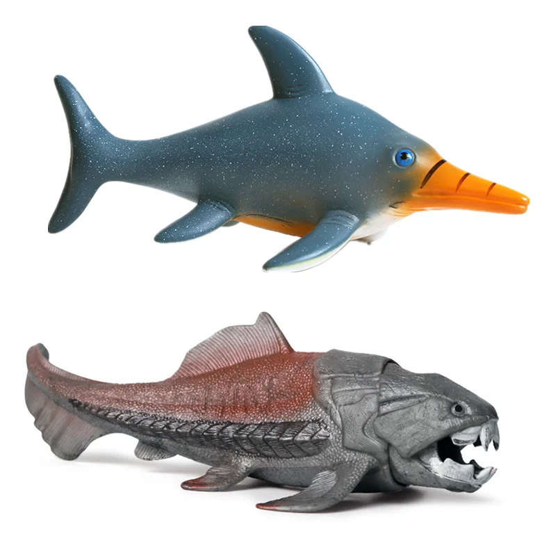 

Ichthyosaur Dunkleosteus Юрский дракон коллекция моделей ручная работа моделирование динозавр игрушка Плотоядные пластиковые мягкие фигурки животны...