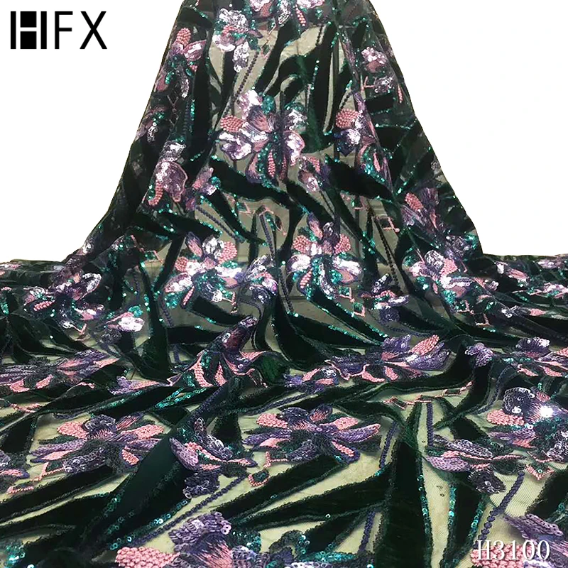 HFX Новая африканская кружевная ткань 2020 Высококачественная нигерийская
