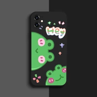 new official original silicone cute frog pattern phone case for iphone 11 12 pro max mini xr x xs 7 8 plus full cover
