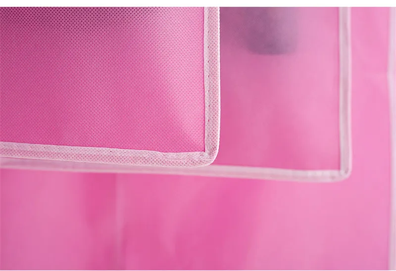 

5 Pcs/Set Wardrobe Clothes Dust Bag Thick Non-Woven Fabric Clothing Dust Cover Printed Suit Coat Hanging Storage Finishing Bags