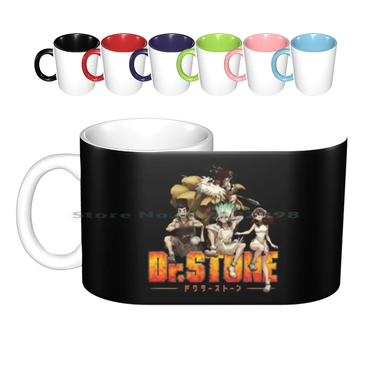 

Керамические кружки Dr Stone, кофейные чашки, Кружка для молока и чая, кружка Dr Stone, аниме Senku Ishigami Dr Stone, аниме креативный трендовый винтажный