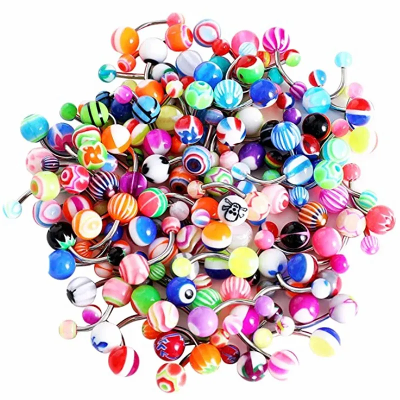 Набор для пирсинга пупка, из нержавеющей стали, 16 г, 10/20/30 шт.