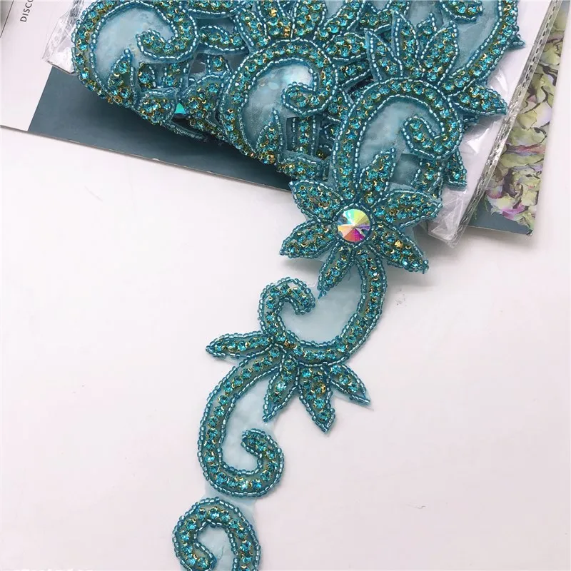 Цветной орнамент из кристаллов 5 ярдов стразы горячей фиксации лента со стразами