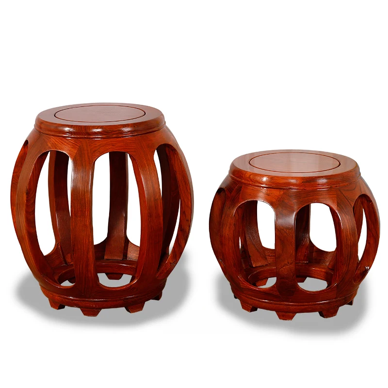 Табурет для макияжа под старину китайский круглый табурет из массива дерева