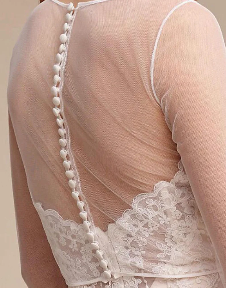 Фото YARNSOUPC-chal de encaje прозрачный para mujer, chal de manga larga, accesorio de boda, nueva №2