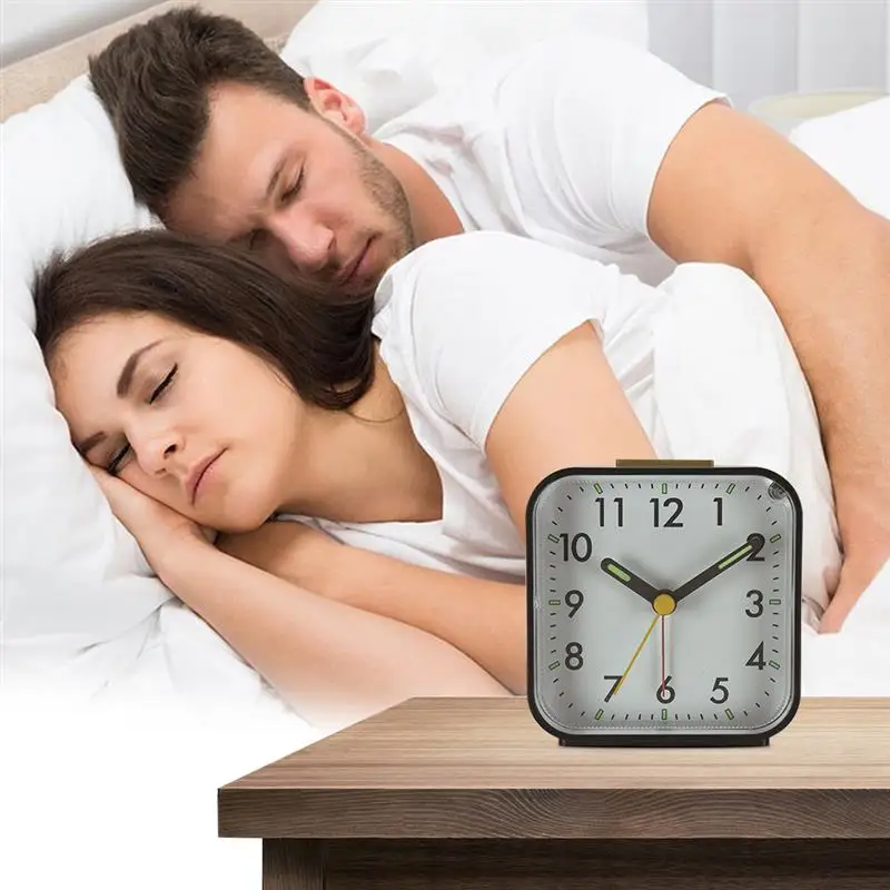 

Alarm Clock Analog Alarms Desktop Clocks Non Ticking Ascending Beep Sounds Travel Clock With Night Lamp Gentle Awakening