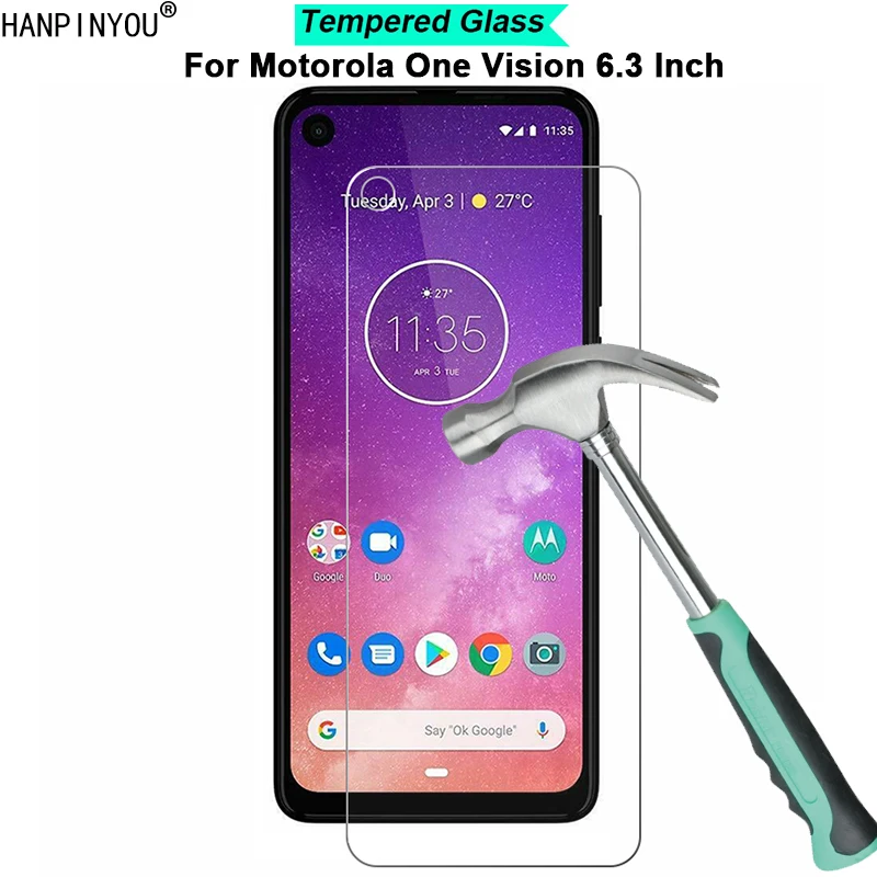 Для Motorola One Vision 6 3 &quotновая твердость 9H 2.5D ультра-тонкая закаленная Защитная