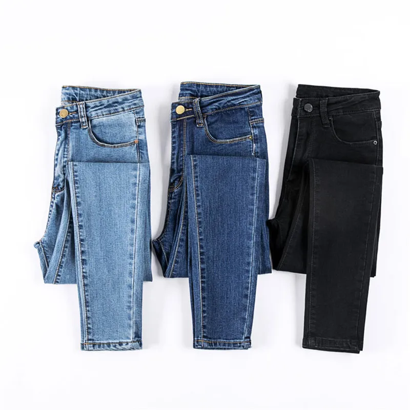 

GareMay Jeans Female Denim Pants Black Color Womens Jeans Donna Stretch Bottoms Skinny Pants For Women Trousers 8175