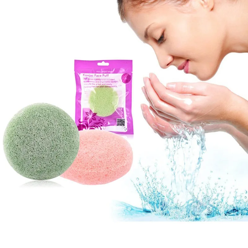 

Body Facial SPA Exfoliator Washing Cleansing Scrubber With Fine Natural Konjac Sponge Face Bath Sponge Puff Soft Skin Bath