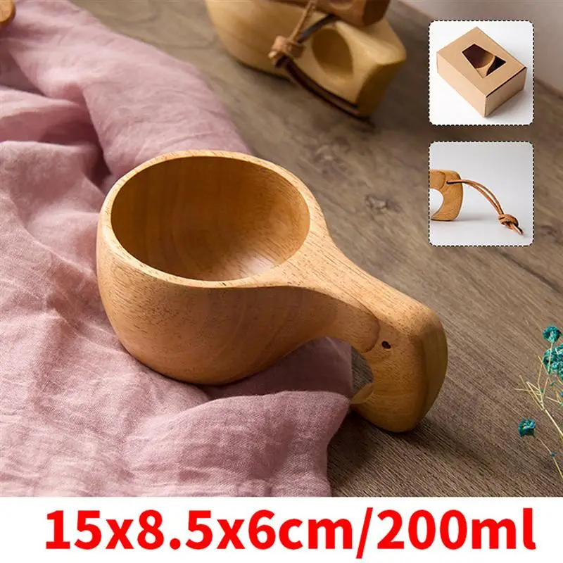 1 шт. молочная чашка ручной работы резиновая деревянная кружка для питьевой воды