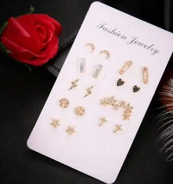 9 пар/компл. луны и звезд сердце Lightning Bijoux (украшения своими руками) с украшением в