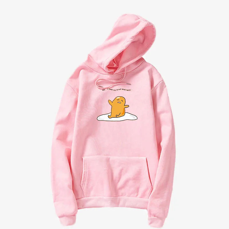 Gudetama Lazy Egg Yolk забавные толстовки в японском стиле Харадзюку милые женские Женская