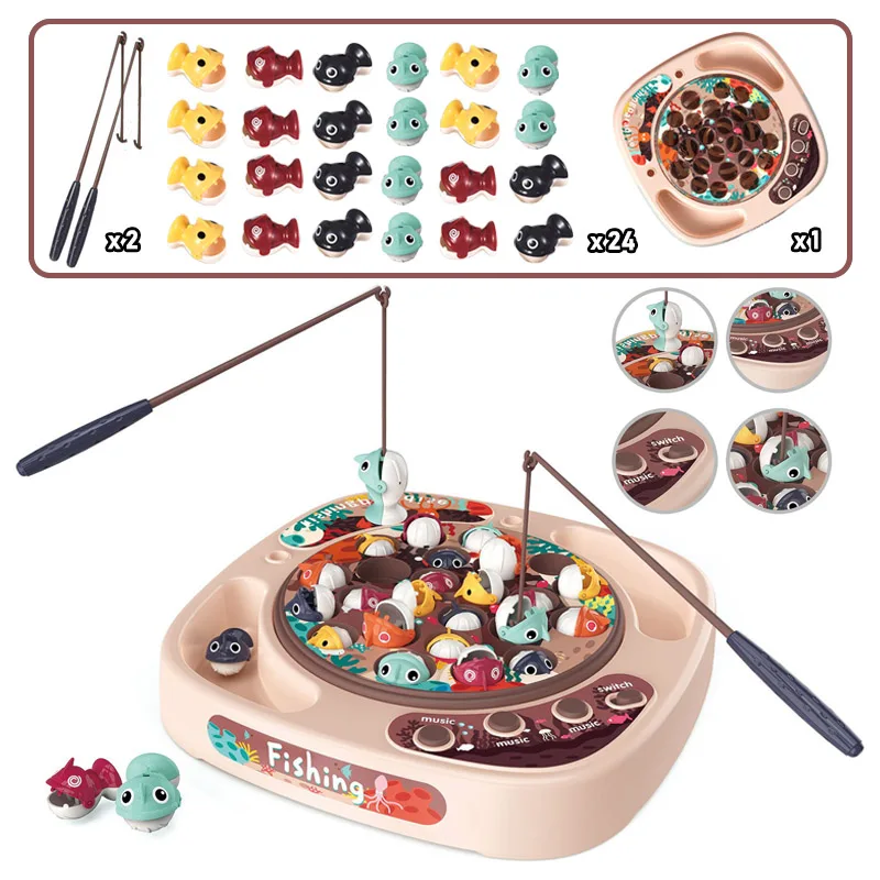 Детские игрушки магнитные рыболовные товары музыка электрическая циркуляция