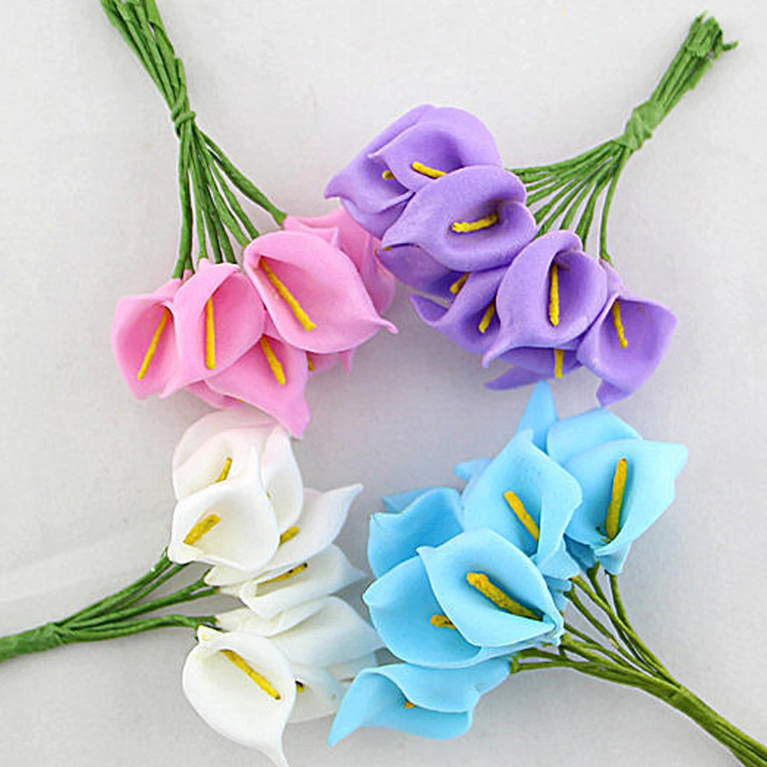 12 шт 11 см Искусственный цветок пена мини Калла ручная работа искусственный букет