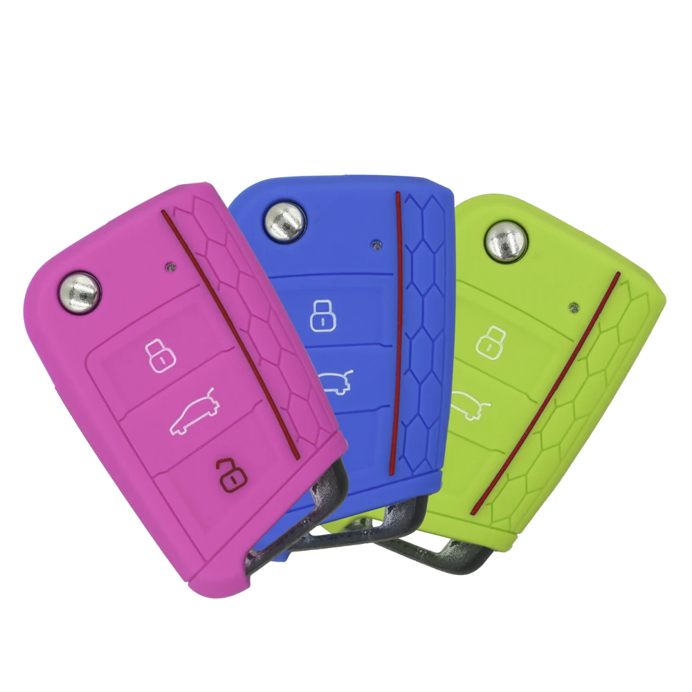 

RYHX 2020 Cool Design Car Accessories Remote Keyless Entry Case Silicone Car Key Fob Skin Cover Protector for Men and Wonmen