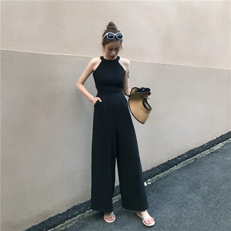 Женские комбинезоны в Корейском стиле универсальные модные свободные длинные