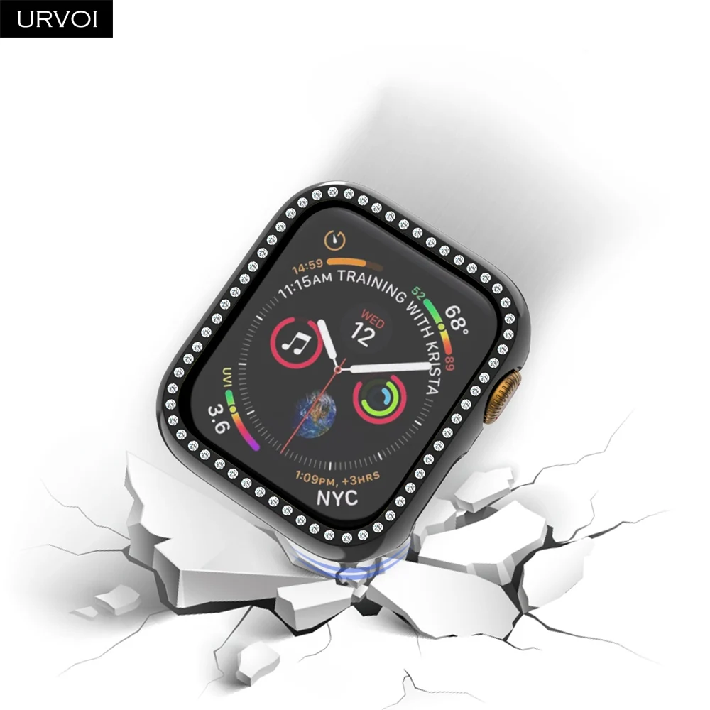 Бампер URVOI для apple watch 4 3 2 пластиковый чехол iwatch с гальваническим покрытием