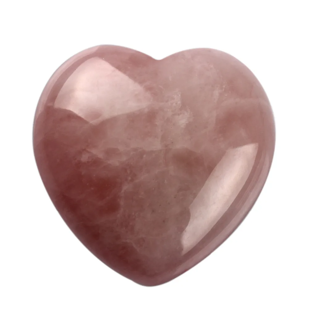 Розовый Кварц Форме Сердца любовника Подарок Розовый Кристалл Natutal Камень Резные Чакра Исцеление Рейки Бесплатный Чехол