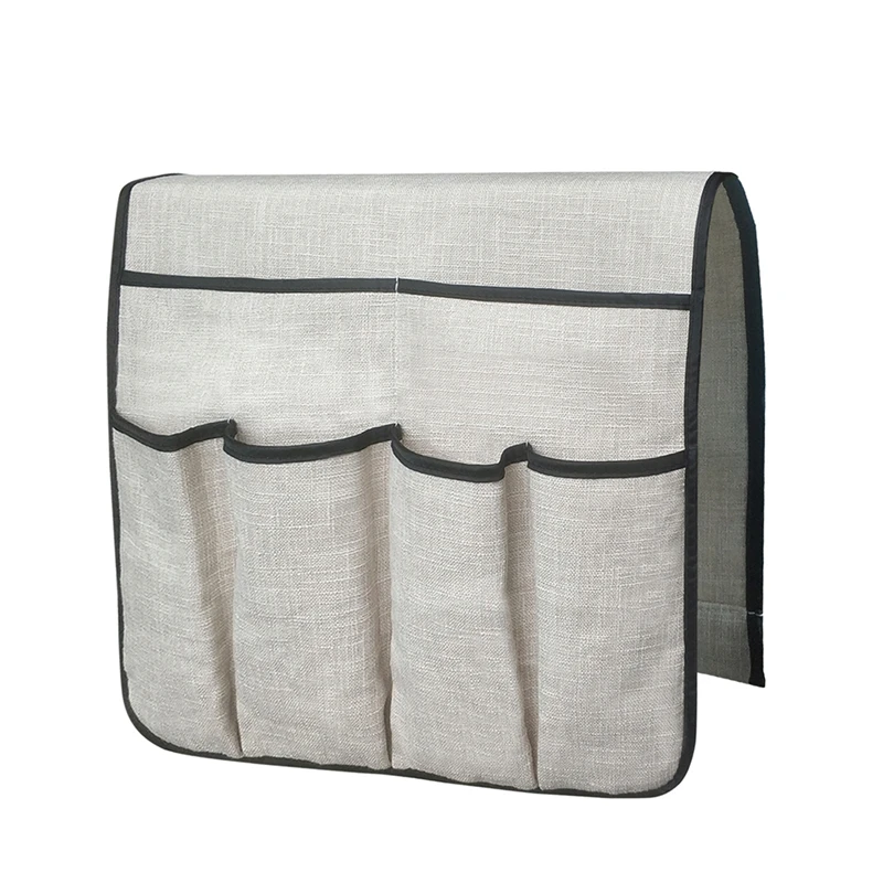 

Home Storage Bag Pocket Sofa Remote Control Bracket Armrest Storage Bag Multi-functional Linen Storage Bags