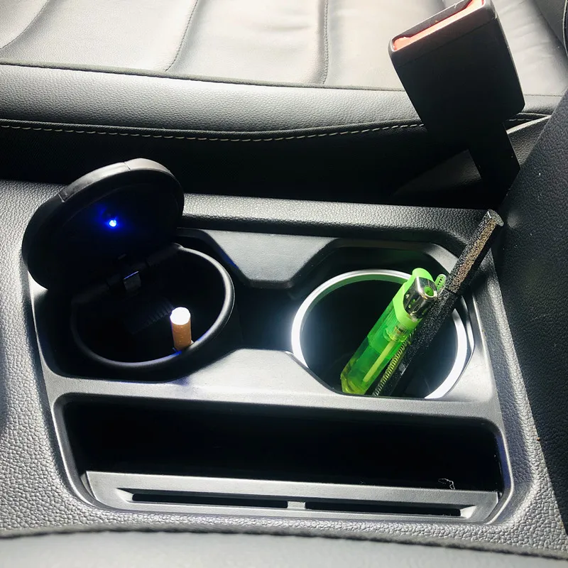 Автостайлинг портативная светодиодная автомобильная пепельница для ford focus 2 3 fiesta