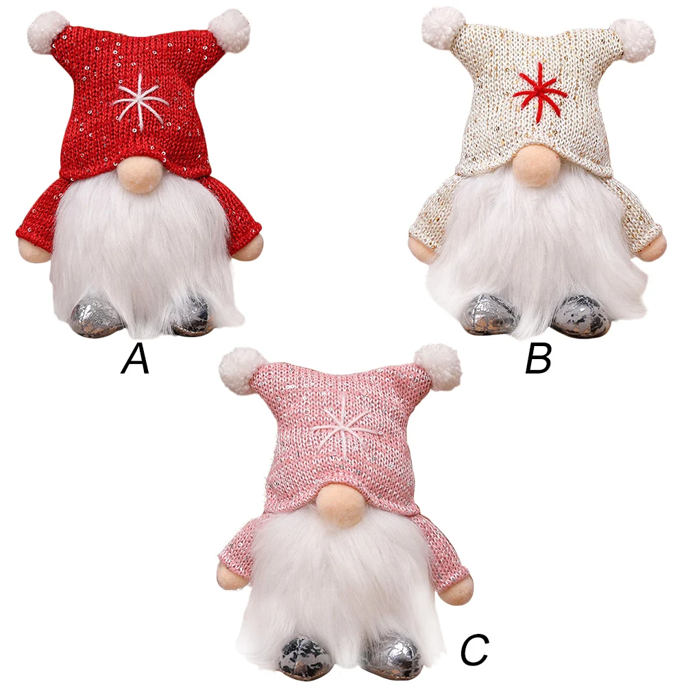 2022 Мини Рождественская безликая карликовая кукла светящаяся елка окно гном