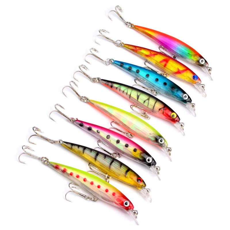 

1pcs Minnow Pesca Wobblers Fishing Lure Hard Bait 8.2cm 7.3g Swimbait with Treble Hooks isca artificial Pike Bait Fishing Tackle
