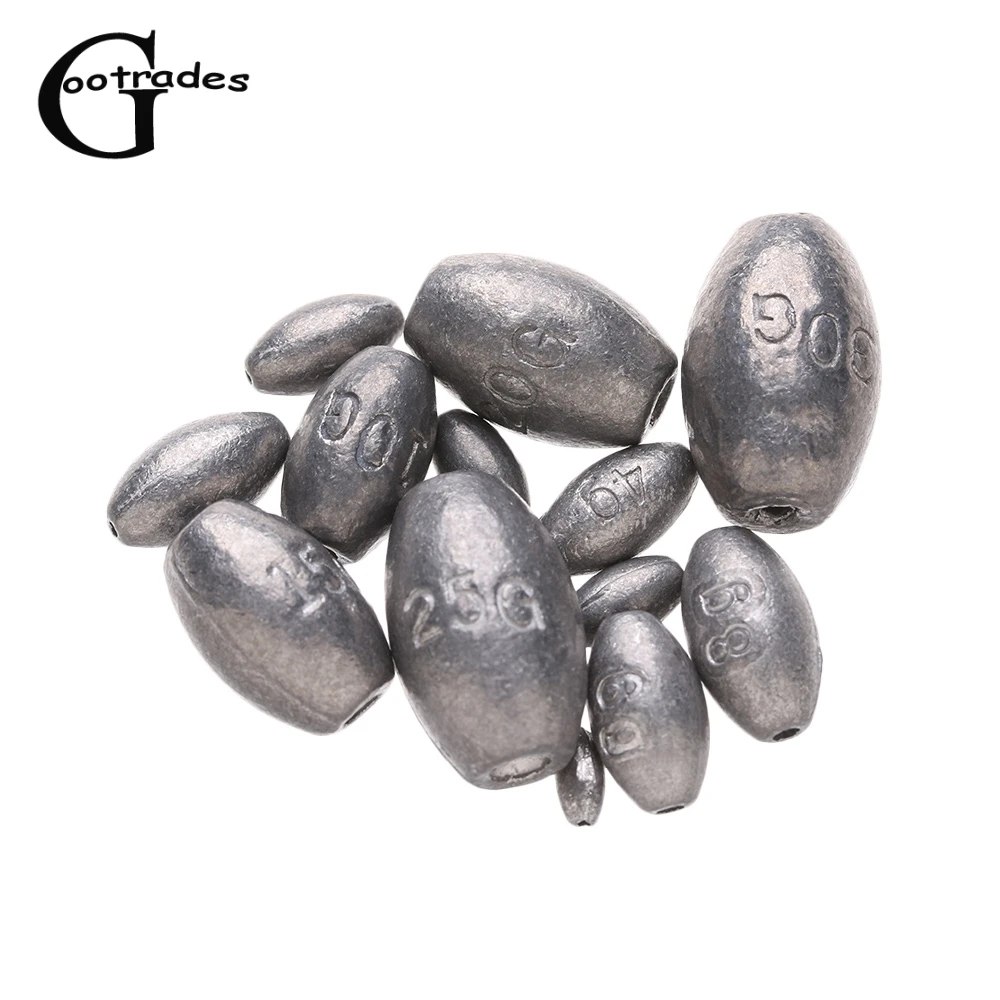 10 шт для рыболовного грузила в форме оливы полая приманка весовые весы 0 5g 10g осень