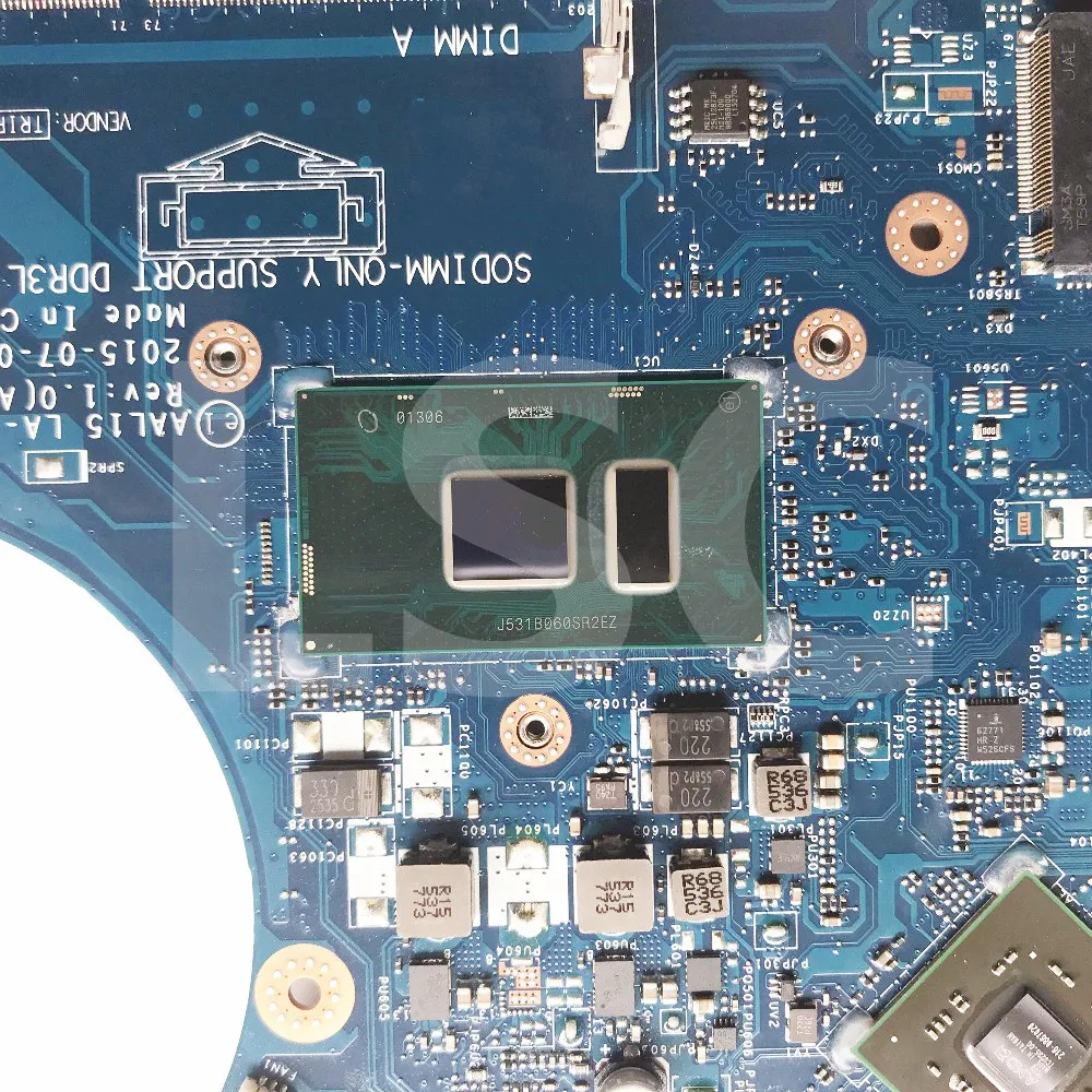 Материнская плата LSC для ноутбука DELL 5559 с процессором SR2EZ I7-6500U R5 M335 4G GPU AAL15 LA-D071P 0YVT1C