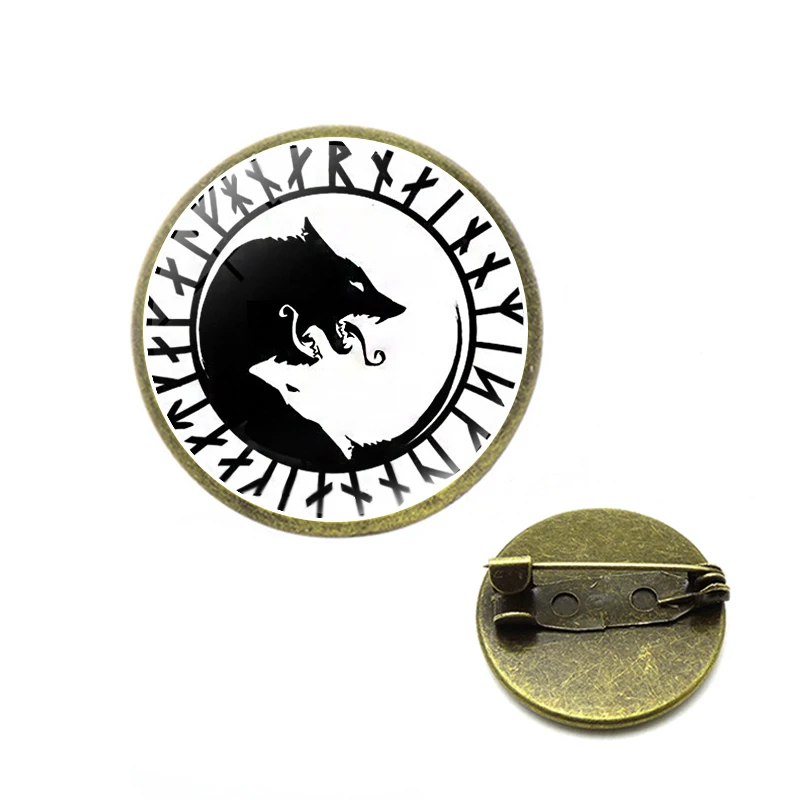 2019 Викинг норвежский руны Броши Vegvisir компасспинс амулет викинга символика