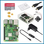 S Робот Raspberry Pi 3 Model B плюс комплект Wi-Fi и Bluetooth с 3A Мощность адаптер акриловый чехол кулер для Raspberry pi 3B + плюс RPI52