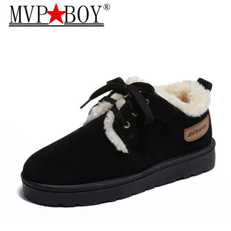 Зимние женские бархатные ботинки MVP для мальчиков зимние на платформе женская