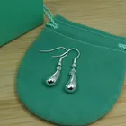 BABYLLNT 925 стерлингового серебра капли водыдождевых капель серьги капельки для женщин Свадебные обручальные кольца модные вечерние Шарм ювелирные изделия Gif